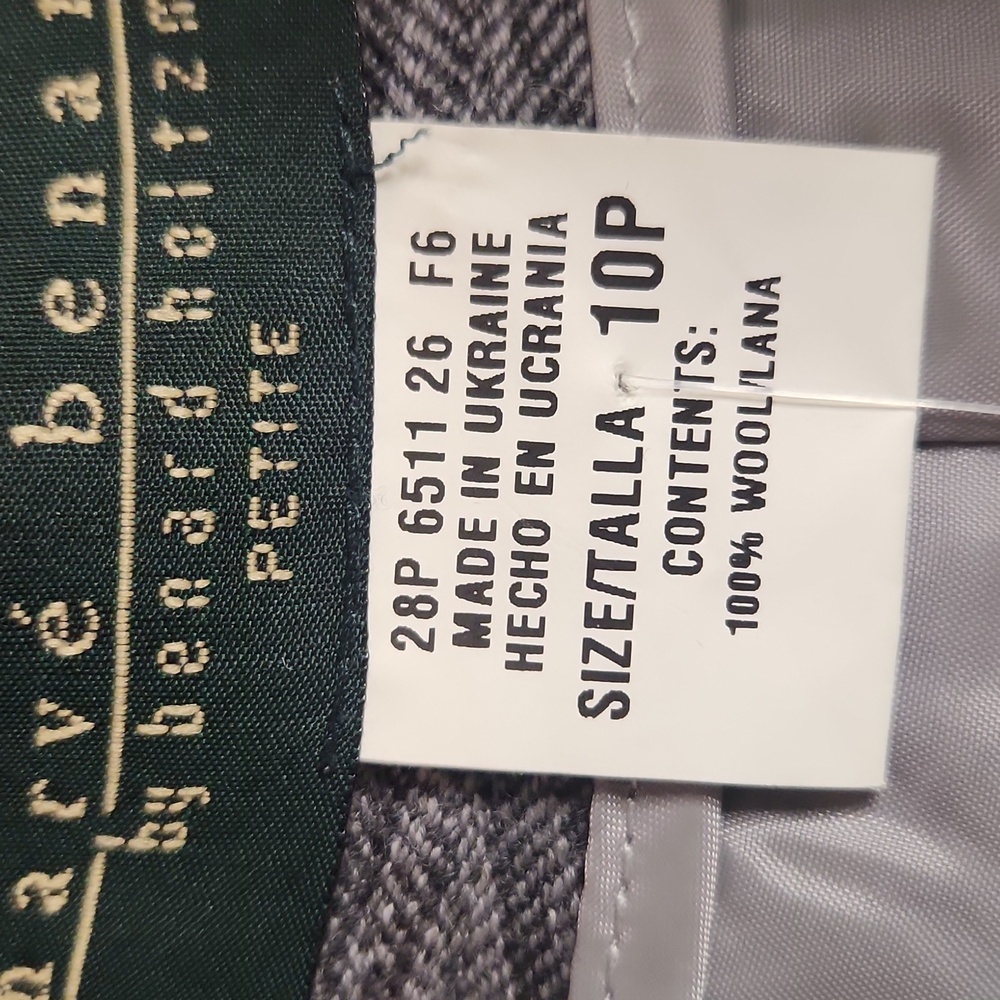 Gray 100% Wool Herringbone Classic Office English… - image 7